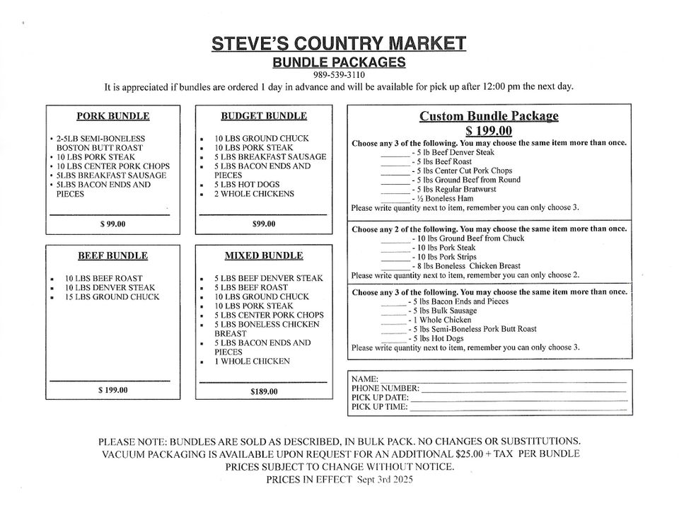 Bundle sheet