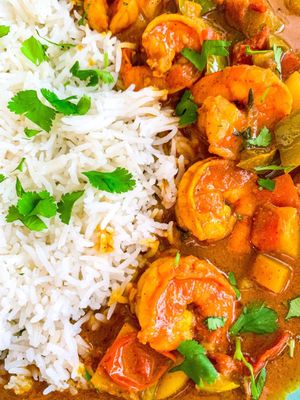 Jamaican shrimp curry