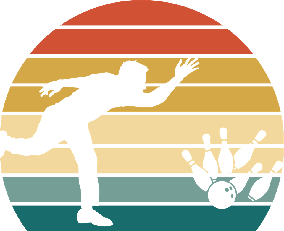 Bowling   retro sunset graphics 05