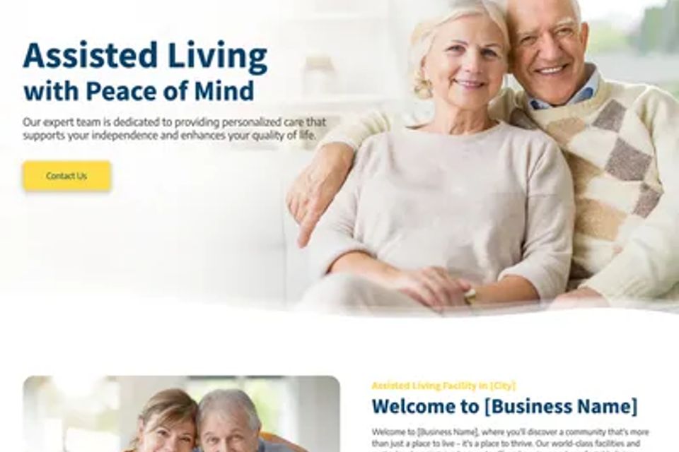 Assisted living facility website design theme original