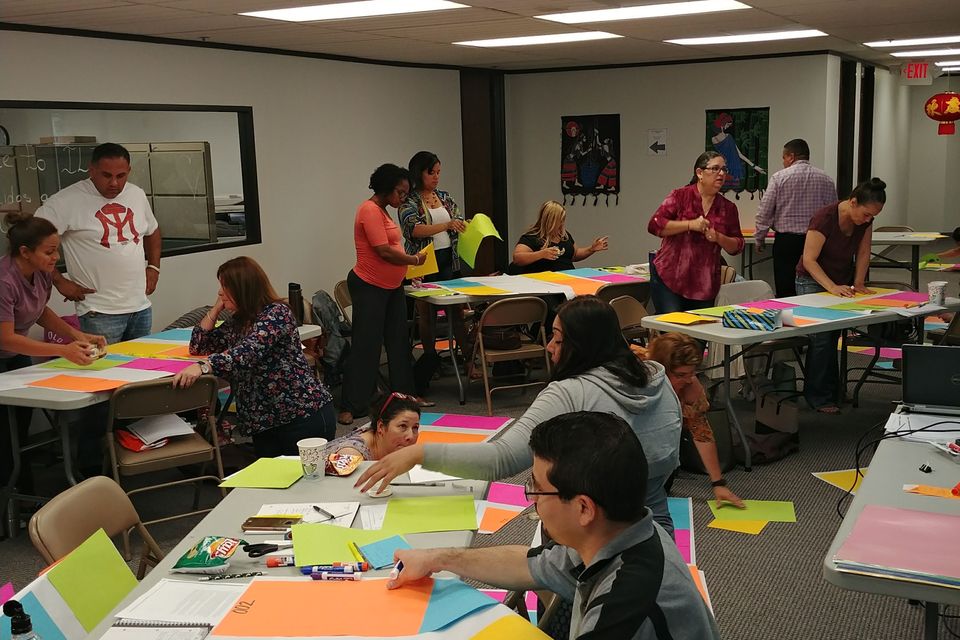 Teachers attending our workshop