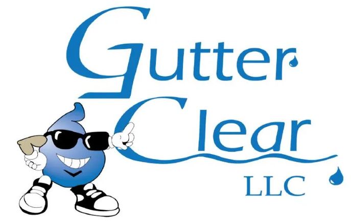 Gutter Clear LLC company logo featuring branding for professional gutter cleaning services.