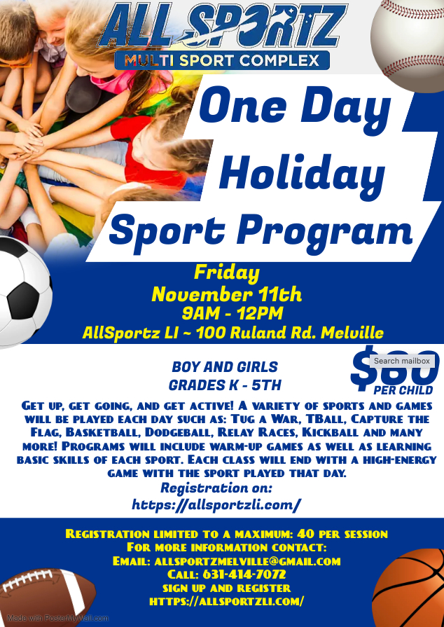 One Day Holiday Sport Program - AllSportz