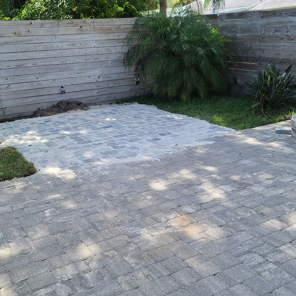 Ancient brick patio