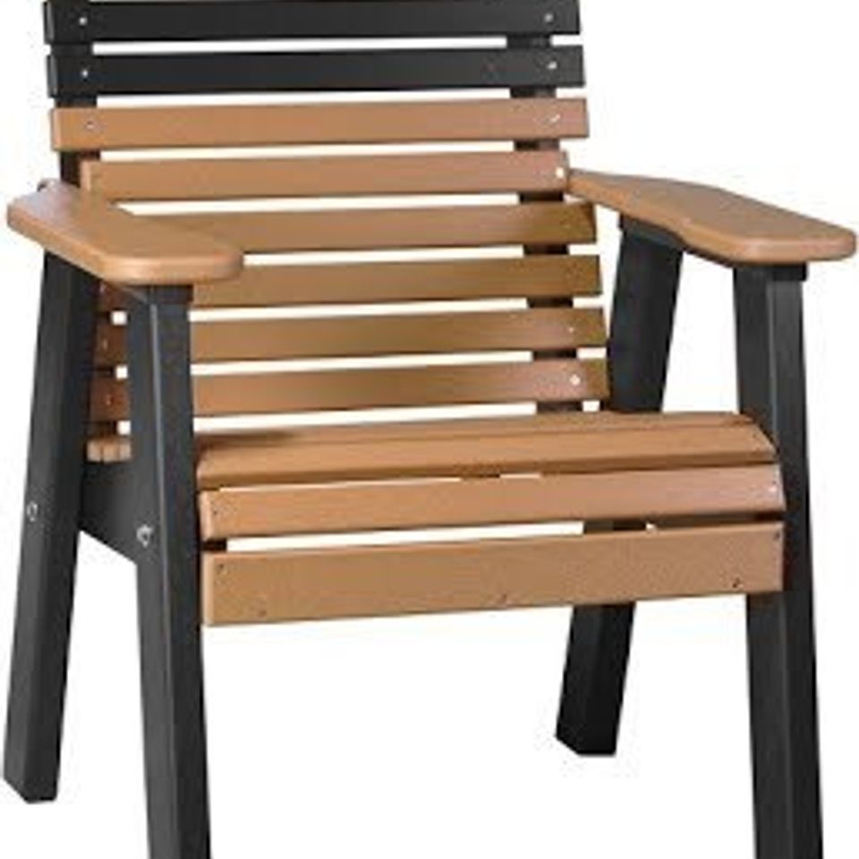 Sunrise poly lawn   hardwood furniture   paden  oklahoma   luxcraft benches   arbors   2ppbcb 2 plain bench cedar   black20180516 735 fngncm