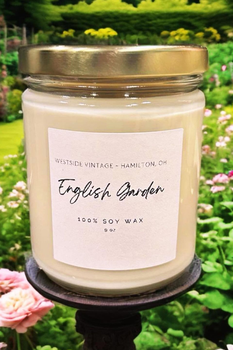 100% Soy English Garden Scented Candle