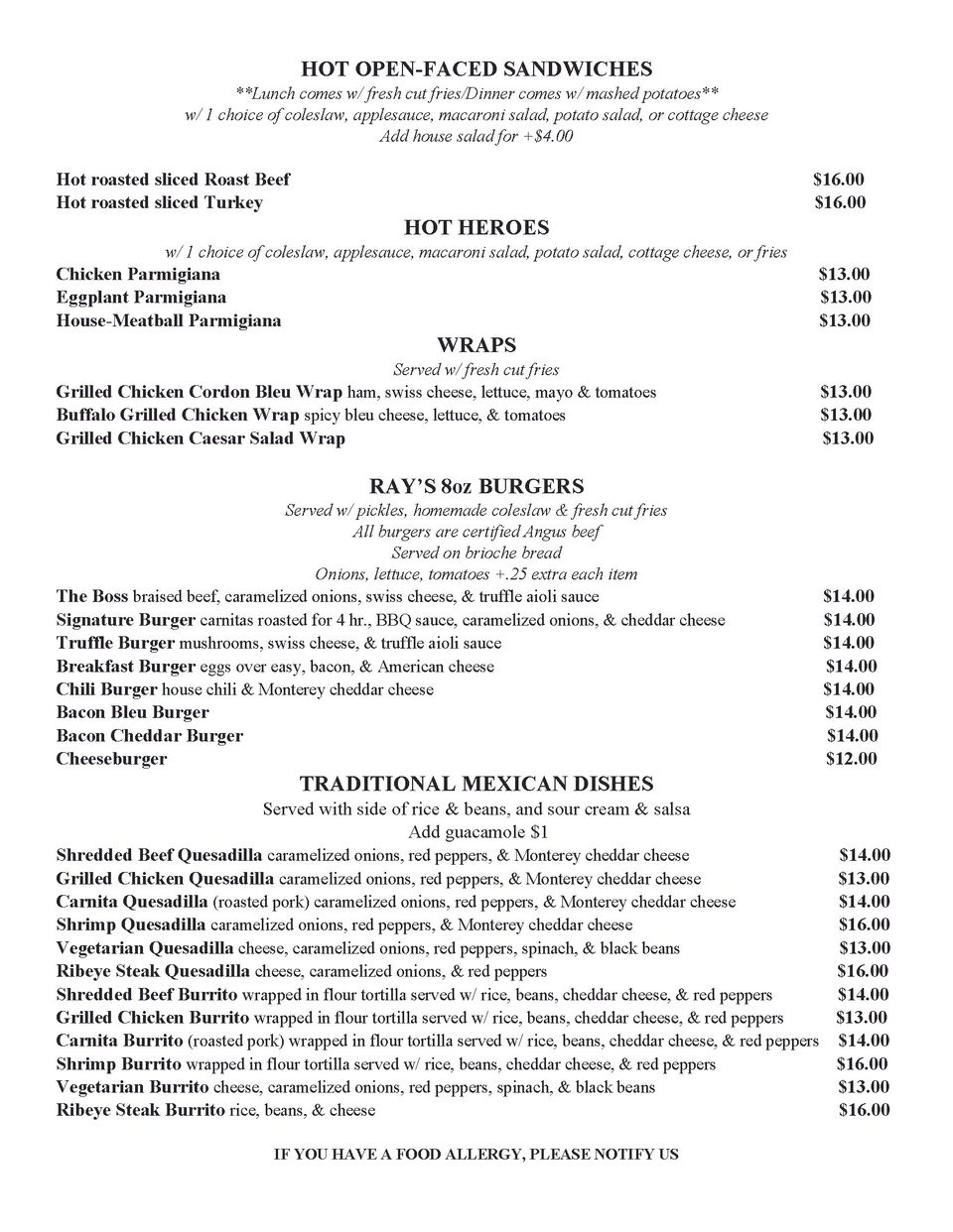 Lunch menu rays  page 3