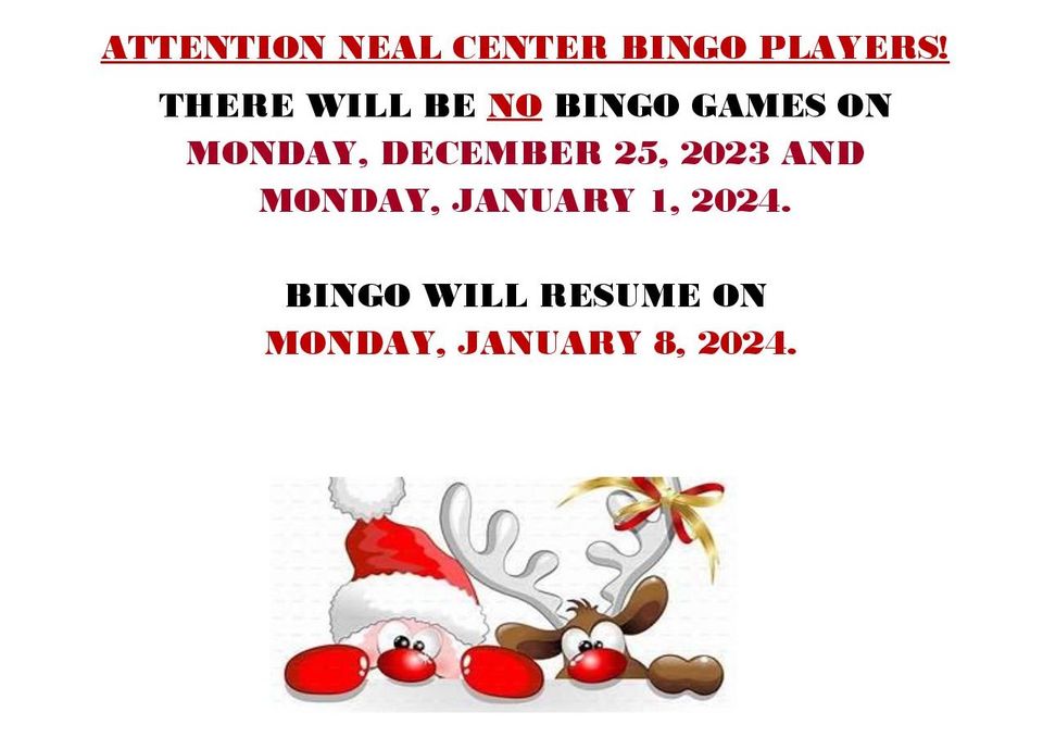 Poster  bingo closings for holidays 2023 page 001
