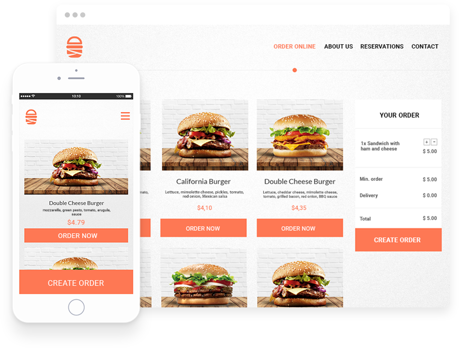 Home header mockup