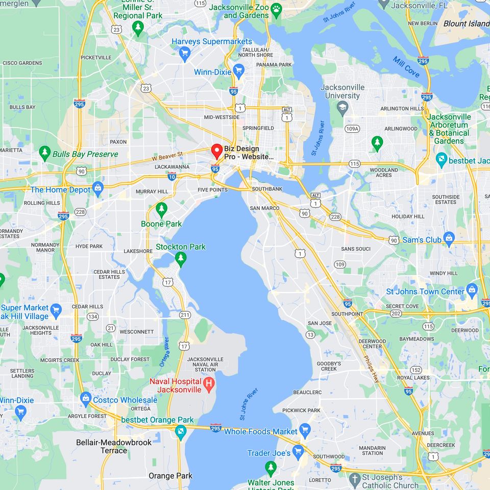 Jacksonville map location   biz design pro