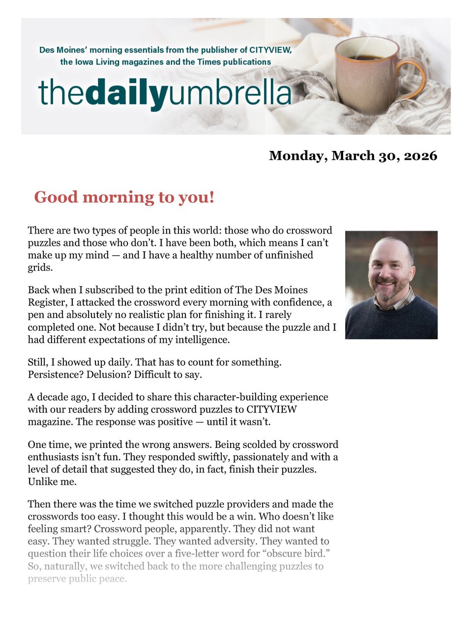 Daily umbrella march 30  dm woman charged with human trafficking  spain closes airspace to u.s. planes  yet another ant riddle 1