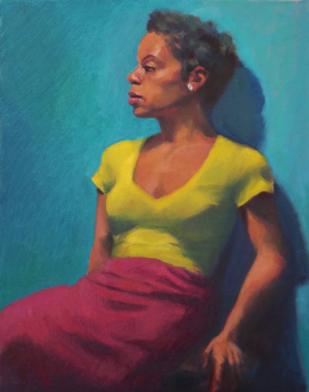 Moore devi anne trinidadian woman oil 16 x 20