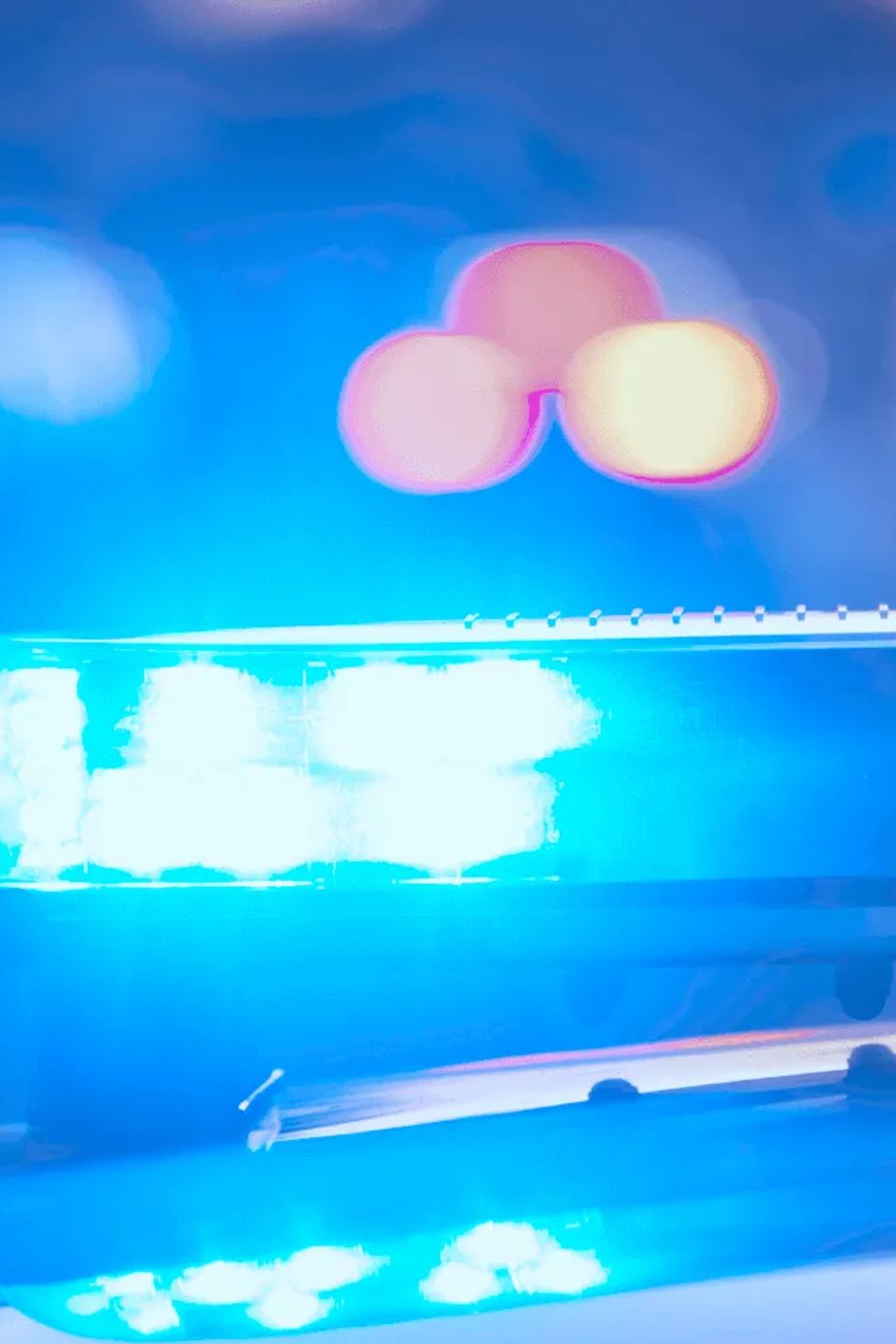 Close up of police siren light