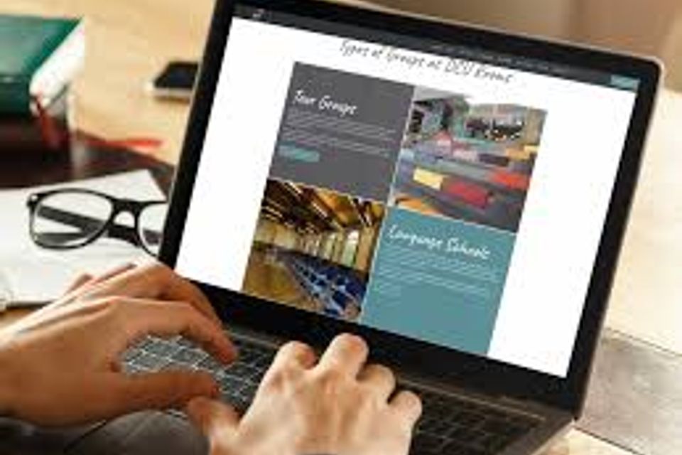 Landing page with a person