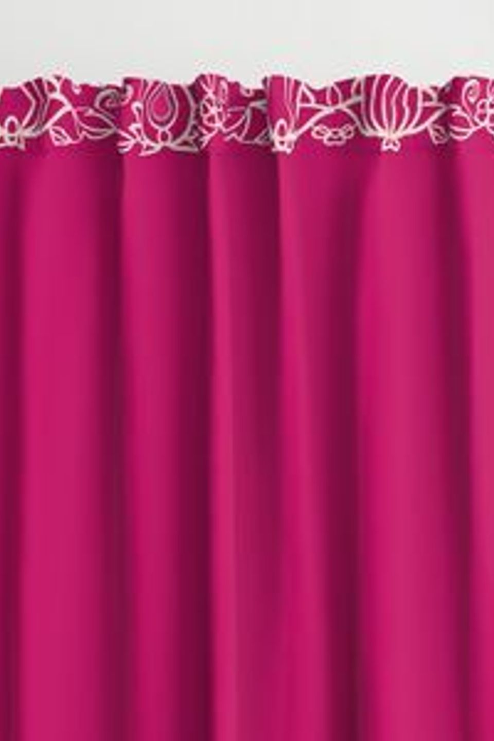 Accent pink curtains