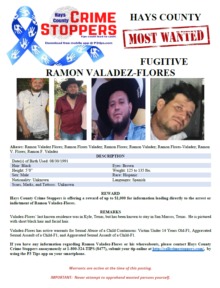 Valadez flores wanted poster