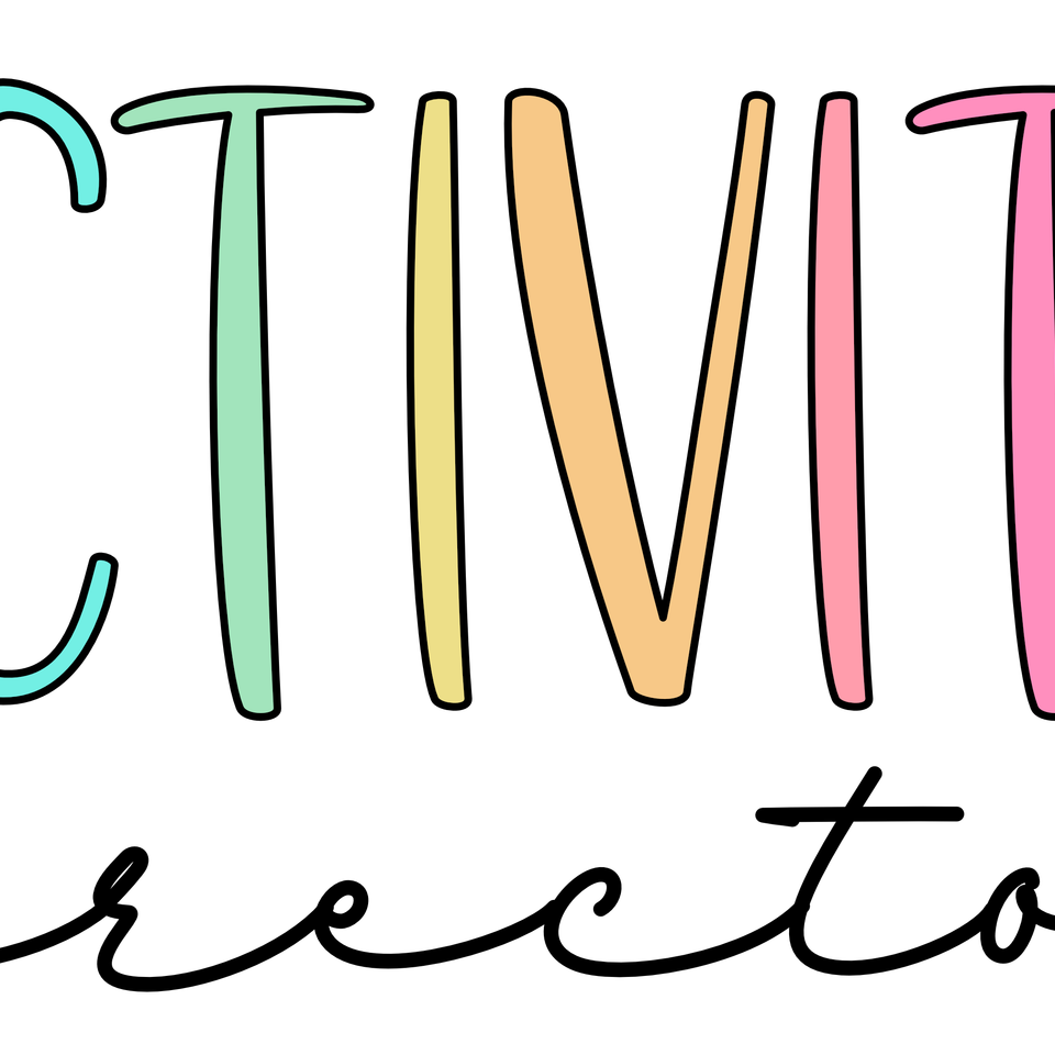 Profession   activity director pastel letters