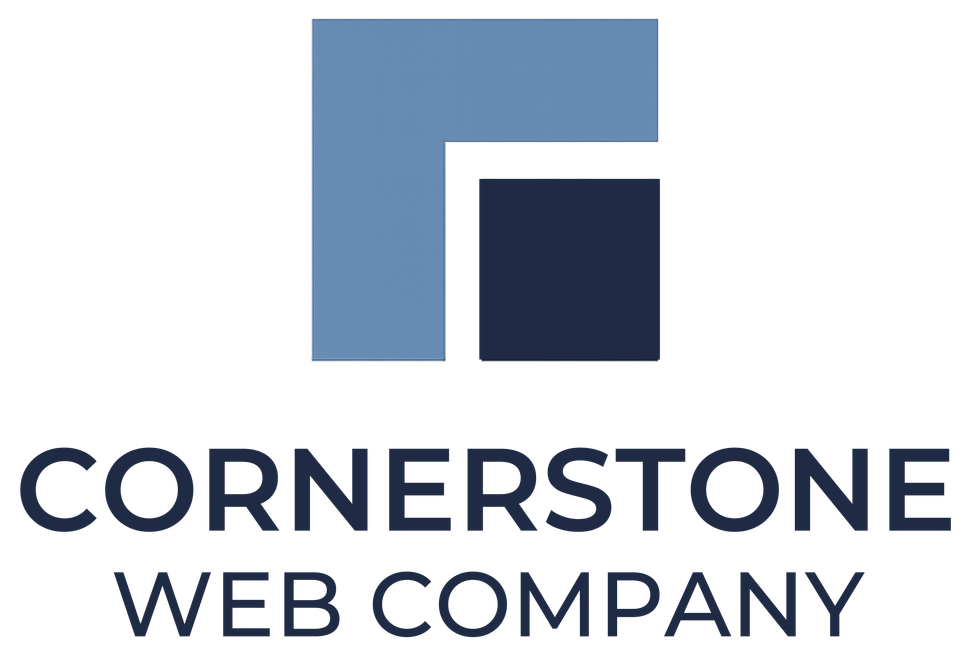 Logo big text blue