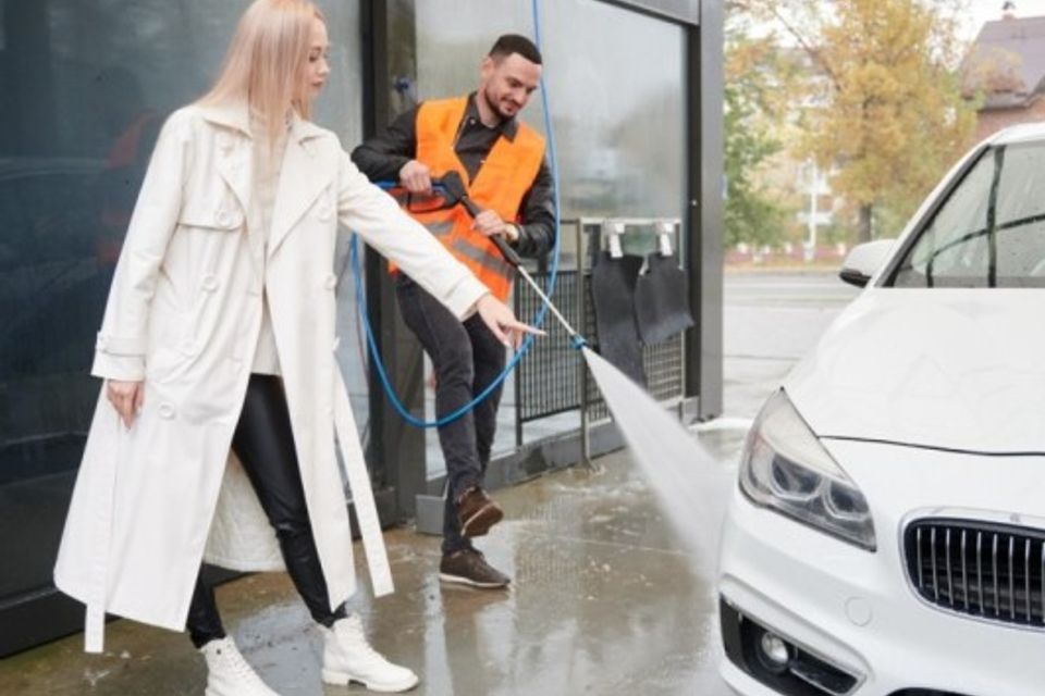 Male car washer cleaning auto supervision owner (1) (1) (1) (1) (1) (1)