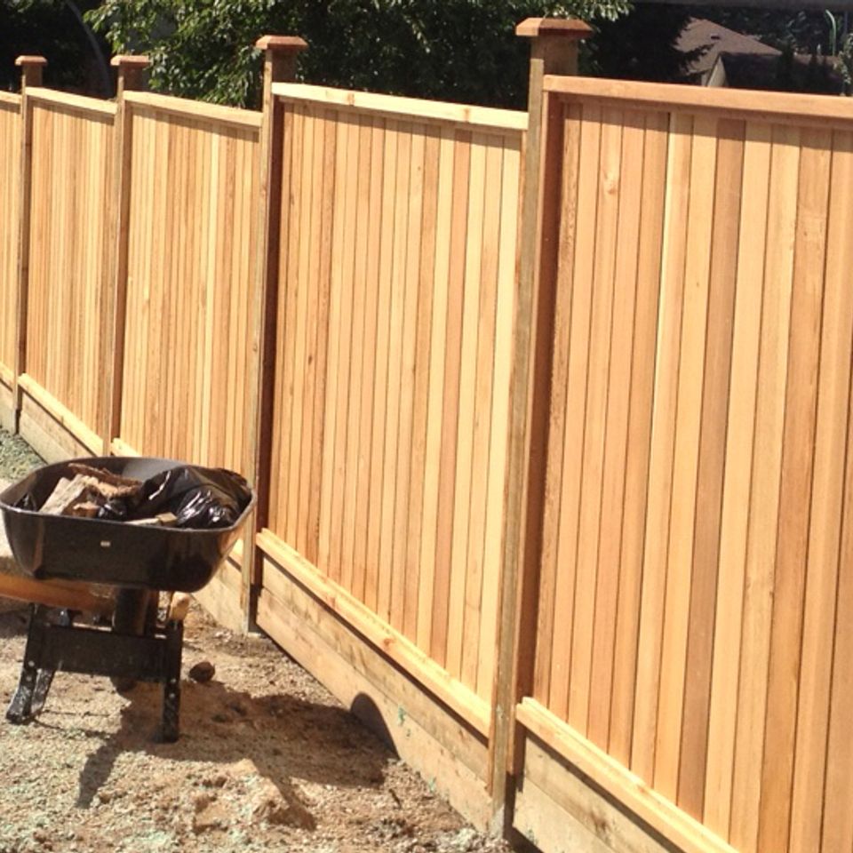 Cedar fence panel installation big red cedar