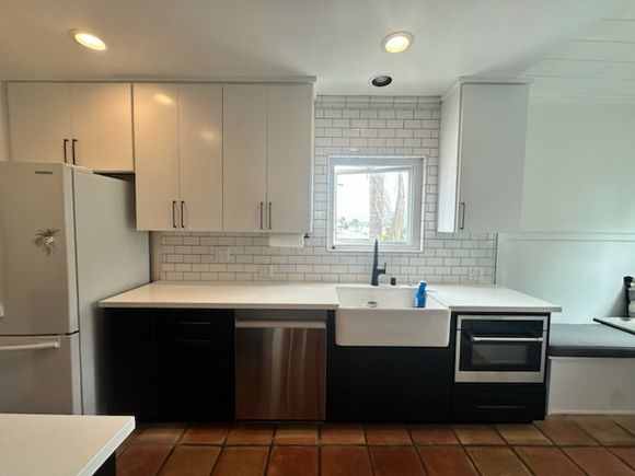 Before kitchen cabinets refinish refacing remodel