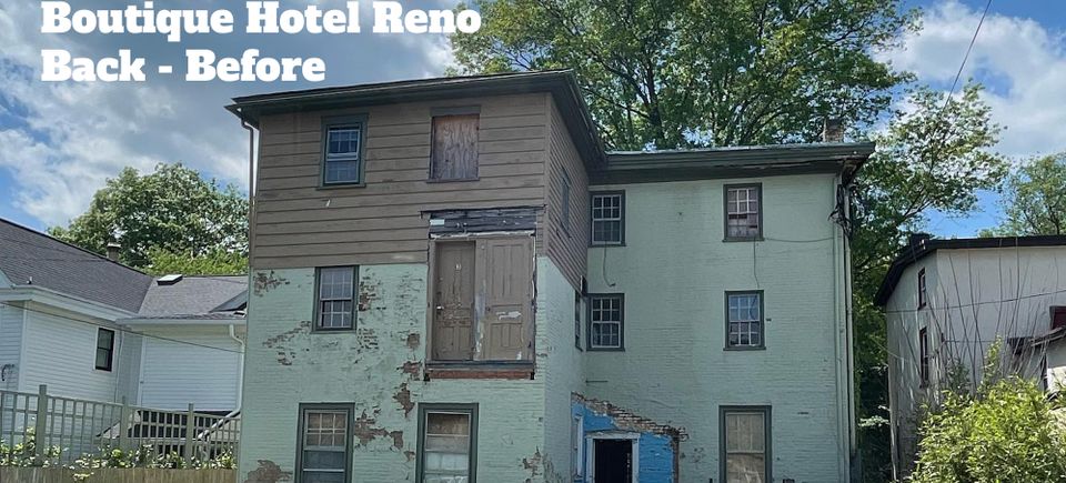 Boutique hotel back before labeled