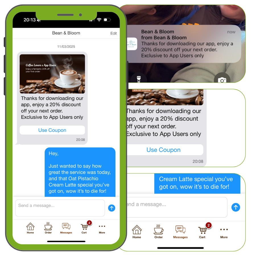 Push messages cafe 1