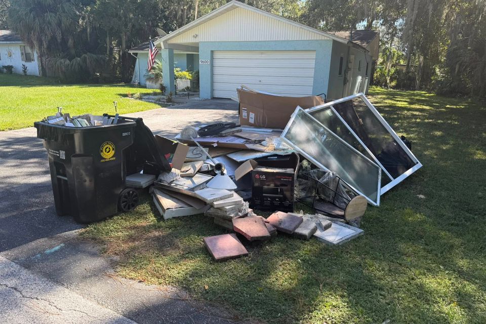 Junk outside of a home