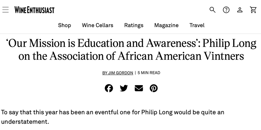 Wine enthusiast longevity screenshot