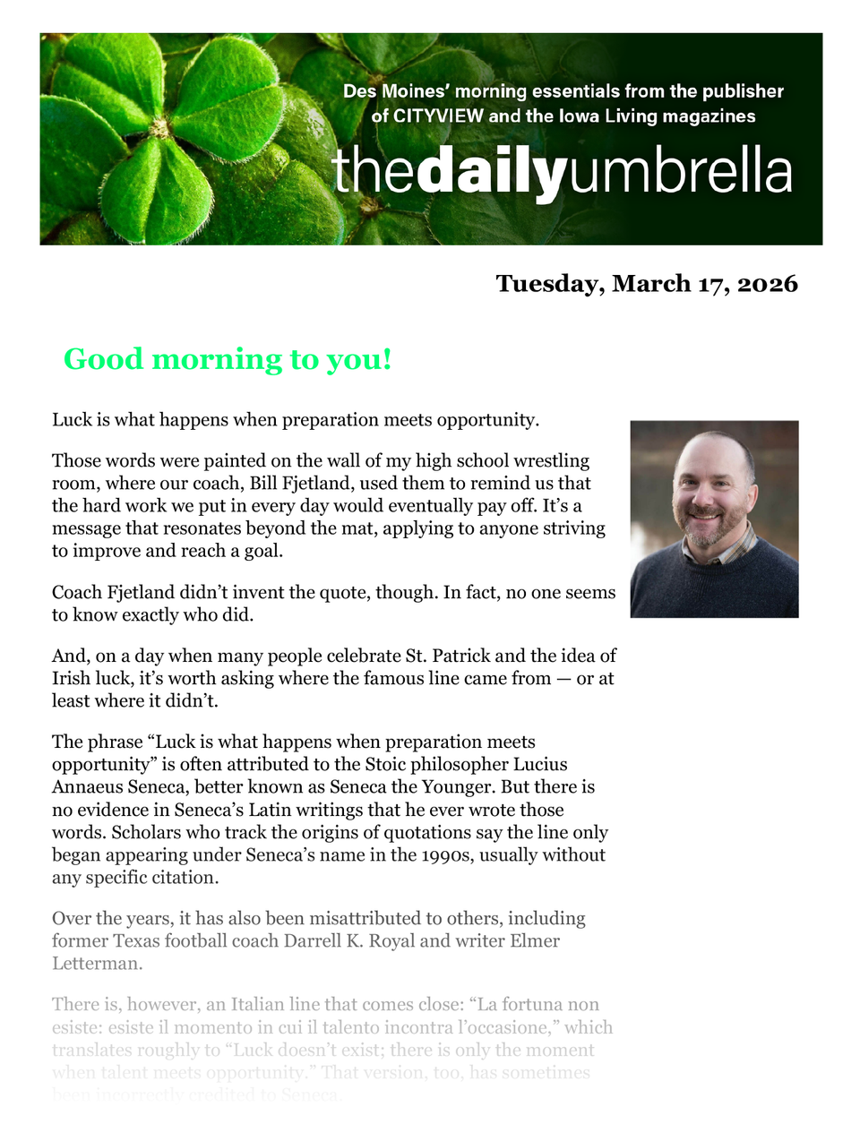 Daily umbrella march 17  nonprofit to bury 200 unclaimed remains  highest wind gusts  when a bee is in your hand  what’s in your 1