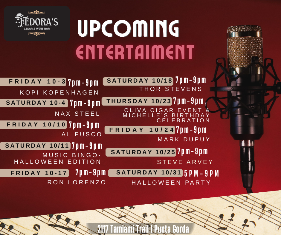 October schedule live music