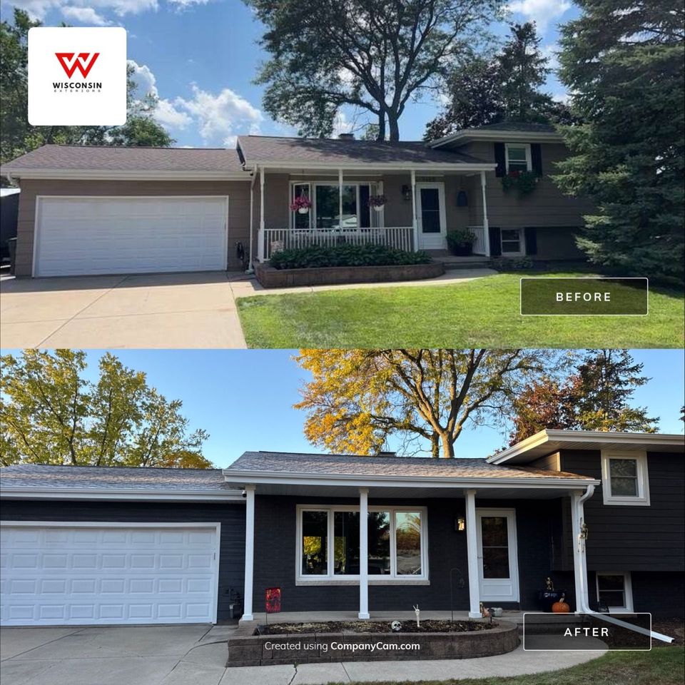 Rooing siding replacement kauakauna wi install gaf timberline hdz norandex vinyl