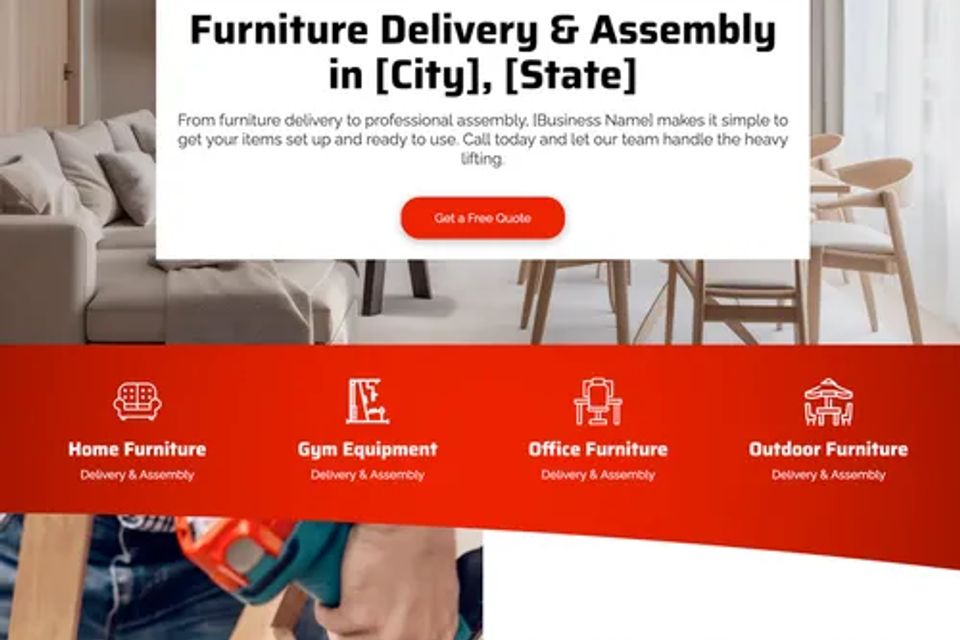 Delivery assembly website design theme original
