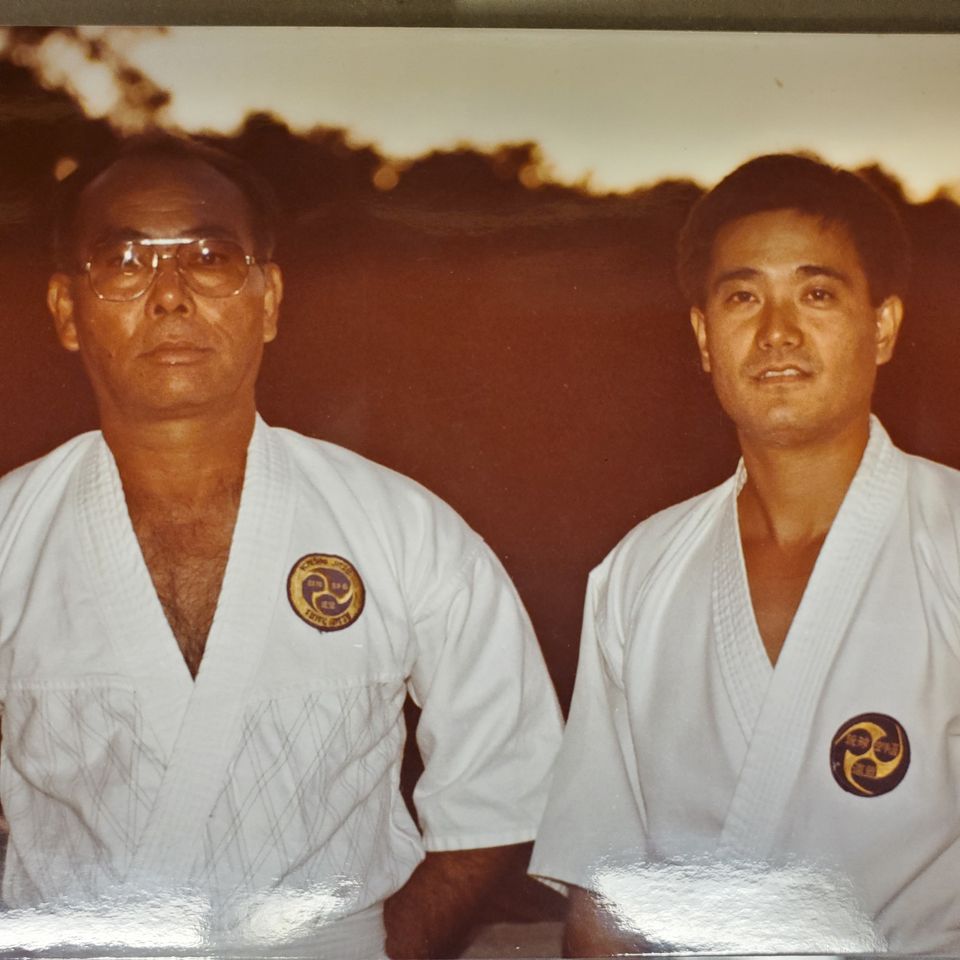 Close up shot of Taika Seiyu Oyata and Hanshi Seiken Takamine