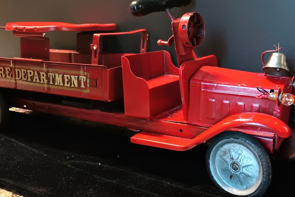 Toy firetruck after