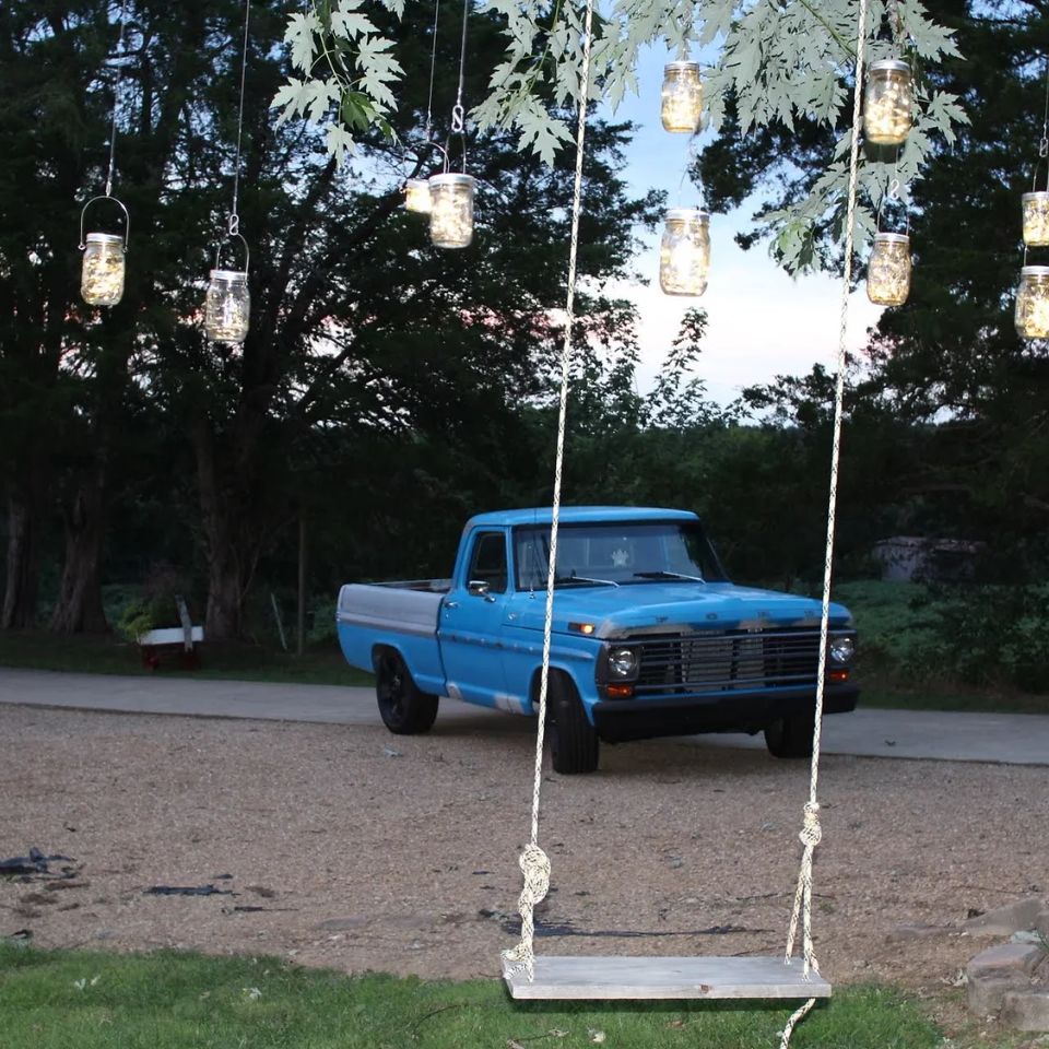 Mason jar light swing
