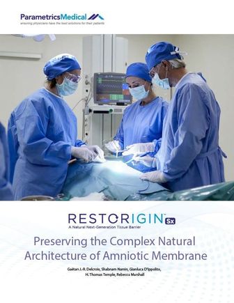 Restorigin sx growth factor data pre sterilization first page