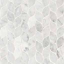 Carrara white blanco pattern honed