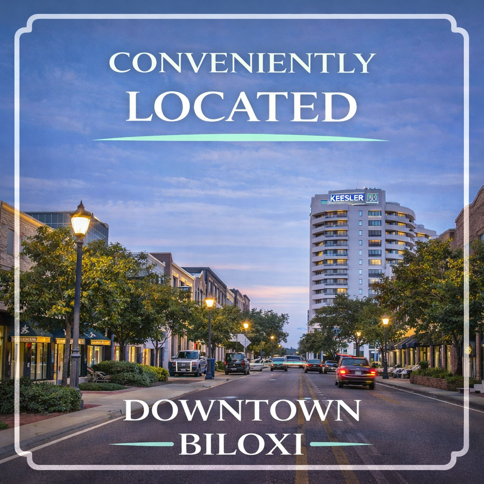 Conveniently located in downtown biloxi