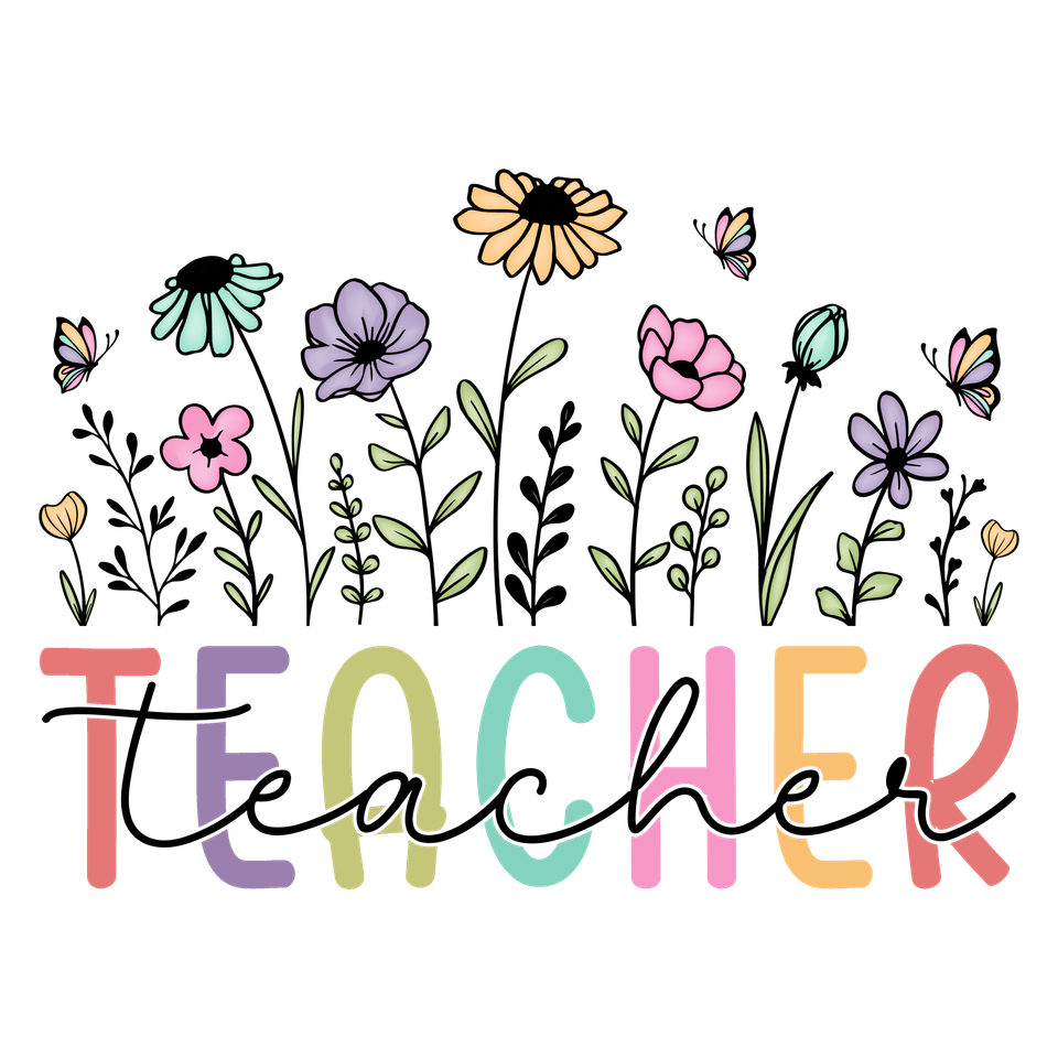 School   teacher floral 2