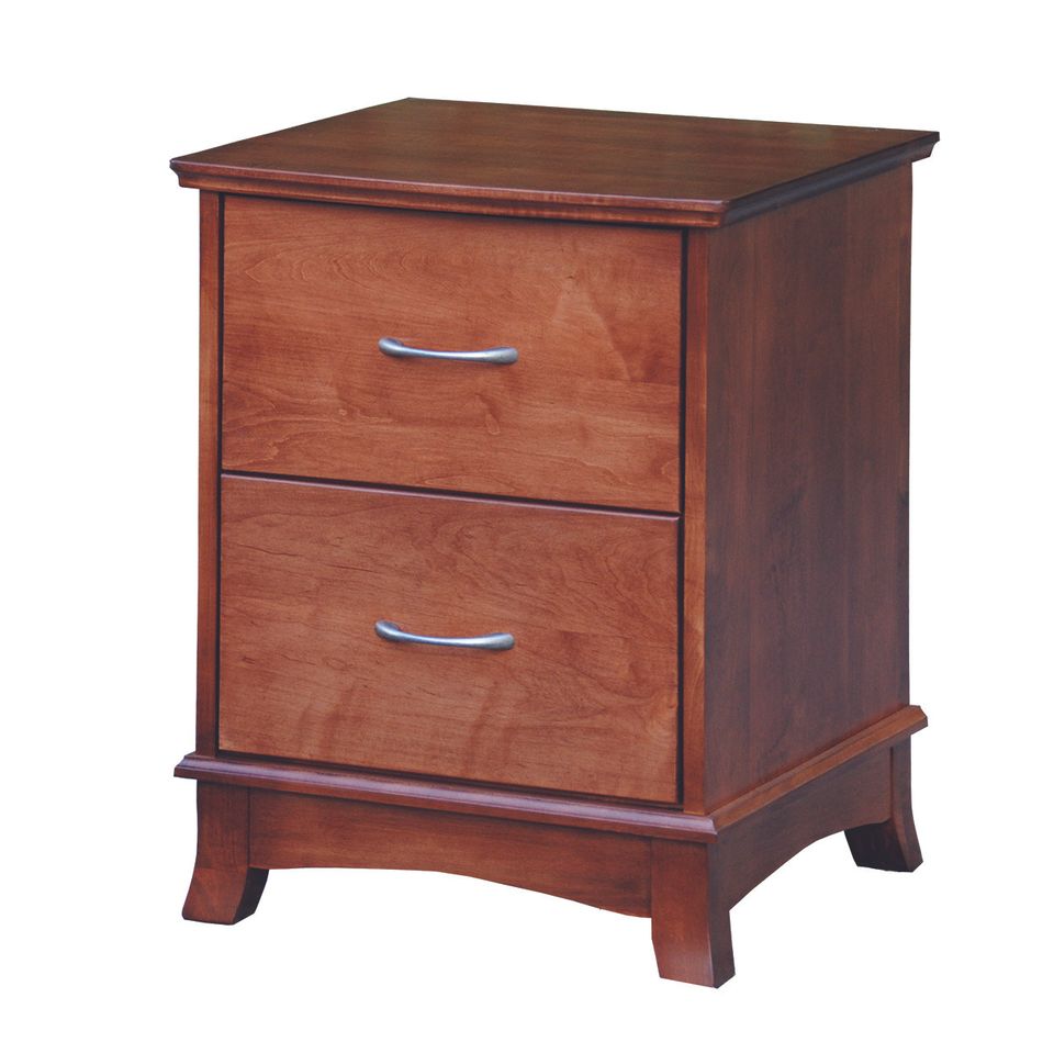 Cwf 724 2 drawer crescent nightstand