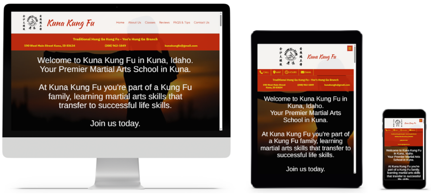 Kuna kung fu client website image