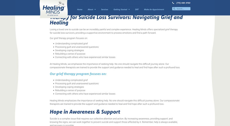 Screenshot Healing Minds- KPCopy's article 