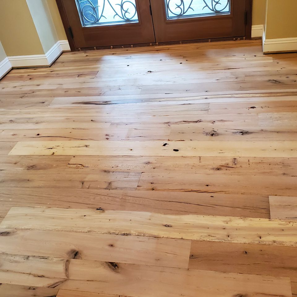 Reclaimed hardwood flooring job, done by Siti Floors of Northeast Ohio
