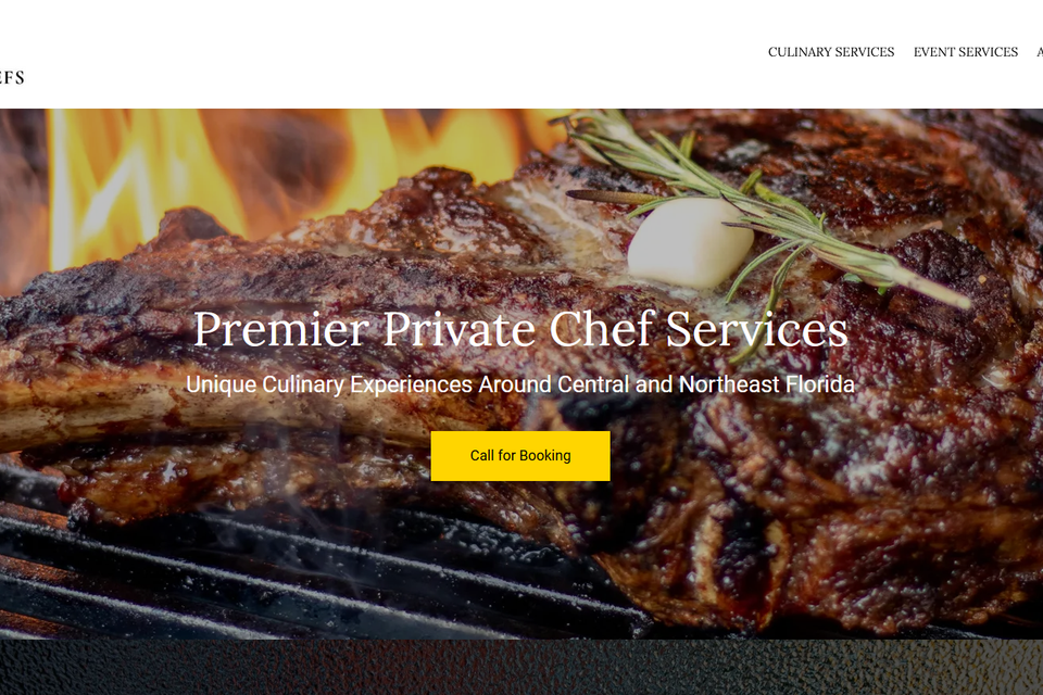 Live fire chefs catering services header