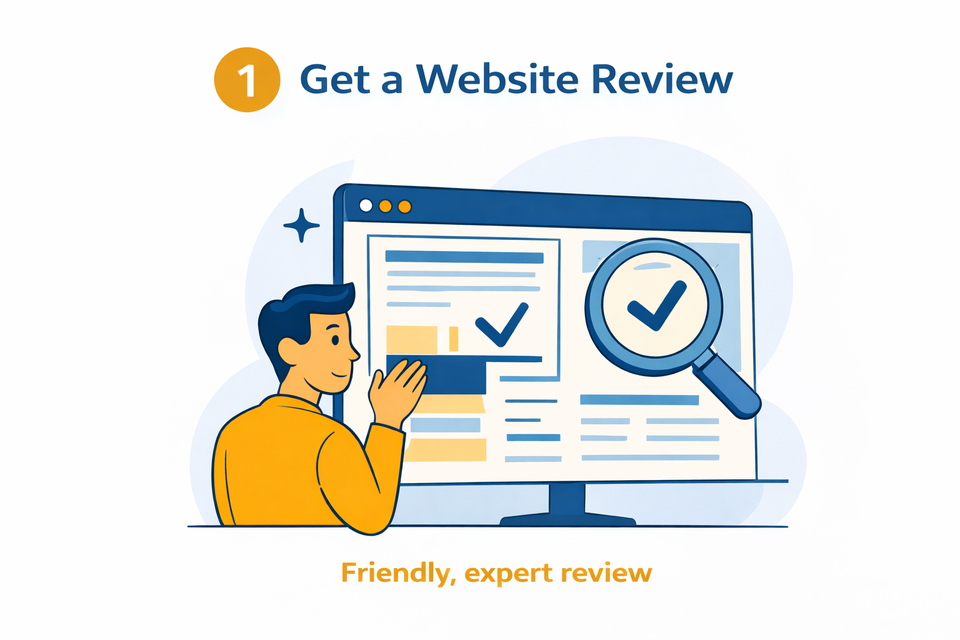 Step 1 get a website review