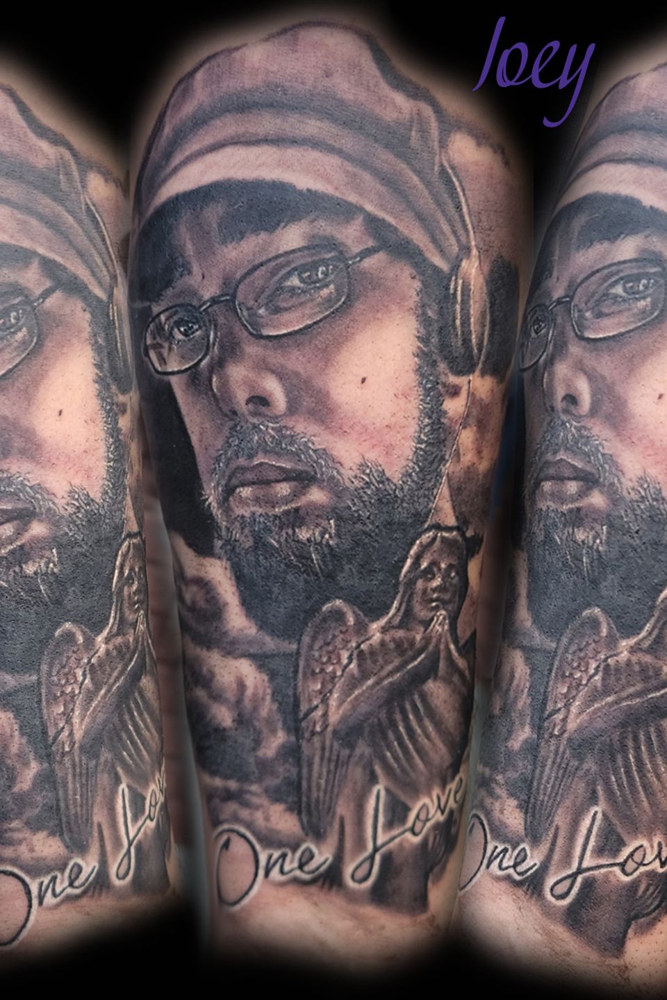 Joey angel with portrait