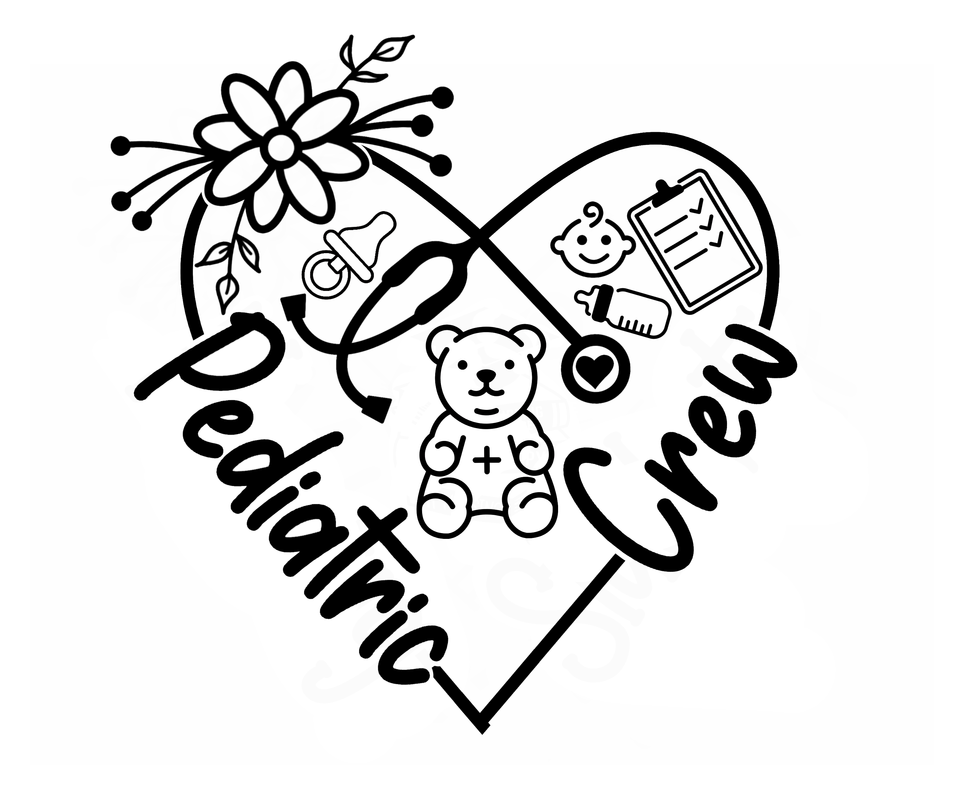 Profession   medical pediatric crew sketch blk
