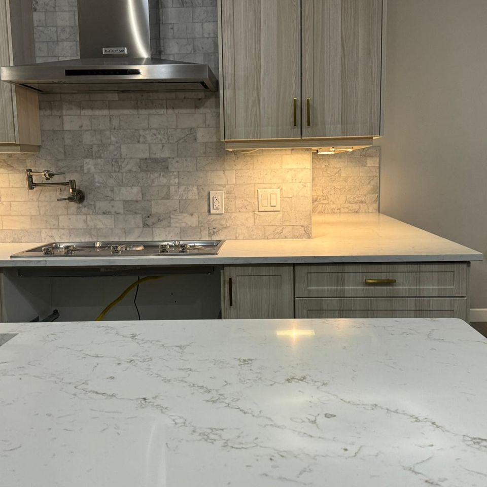 Countertop with oven hood