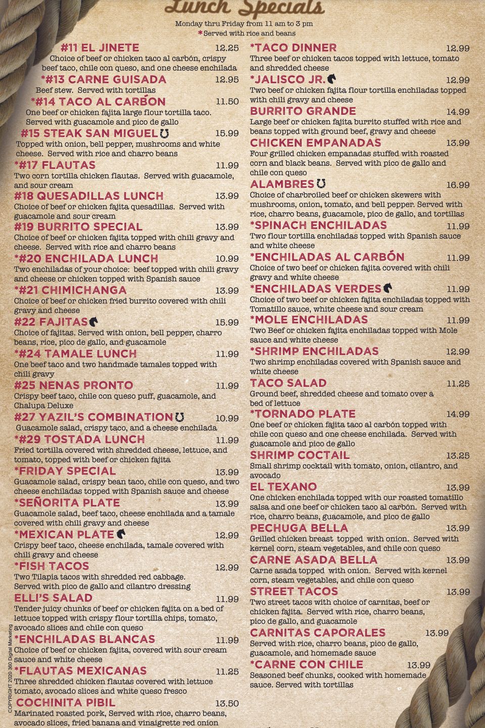 Web lunch menu0924 loscaporales mexican restaurant